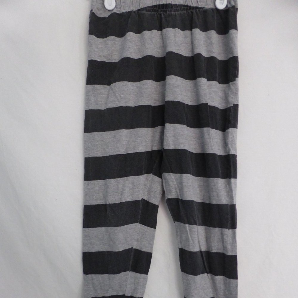 GEORGE, grey & black striped pajama pants, medium